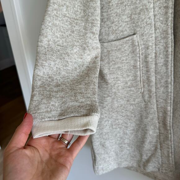 Columbia Reel Cozy Hooded Open Cardigan Sweatshirt Heathered Cream S - Picture 8 of 11
